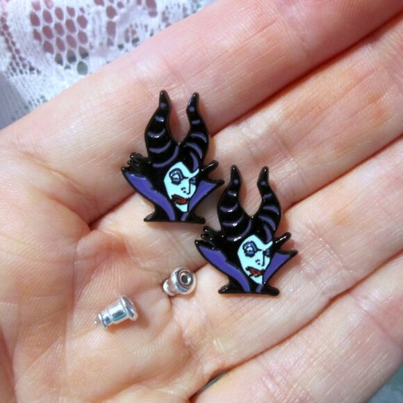 Maleficent Earrings #2~Hypoallergenic - Picture 2 of 4
